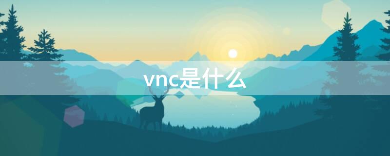 vnc是什么（vnc是什么软件）