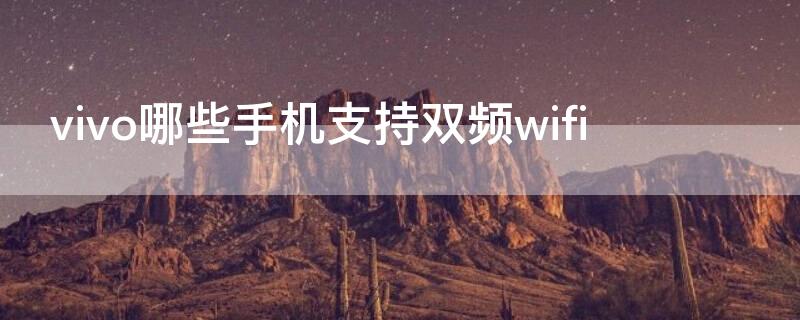 vivo哪些手机支持双频wifi（vivo手机支持双开吗）