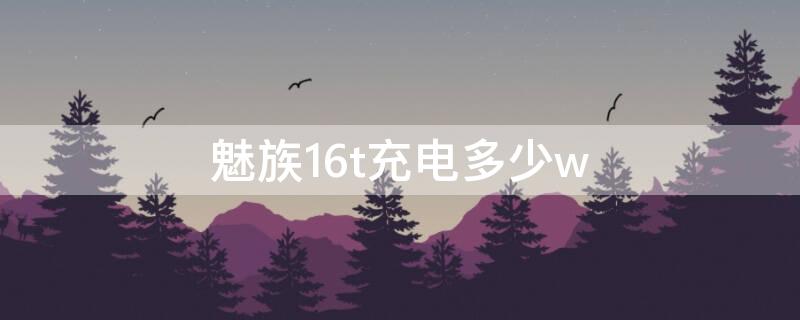 魅族16t充电多少w 魅族16t充电多少a