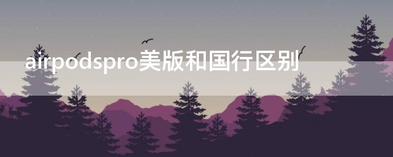 airpodspro美版和国行区别（airpodspro美版和国行有什么区别）