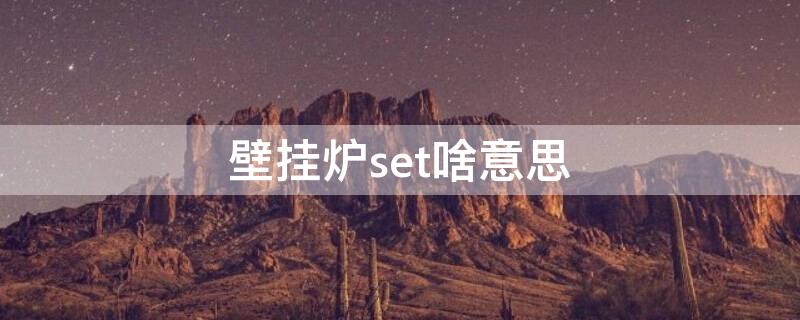 壁挂炉set啥意思（壁挂炉上set是什么意思）