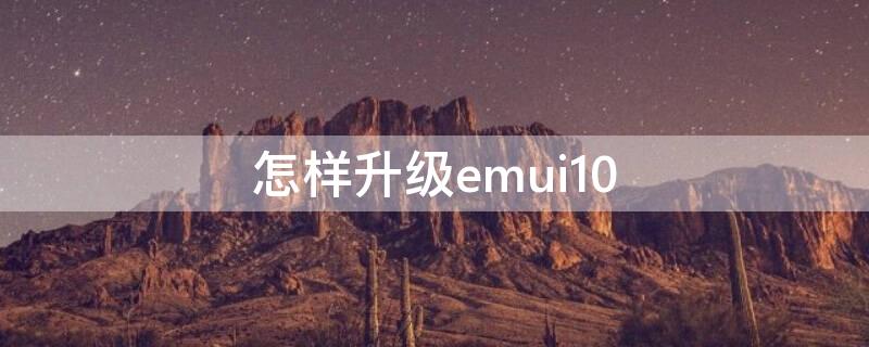 怎样升级emui10（emui9.0怎么升级到10）