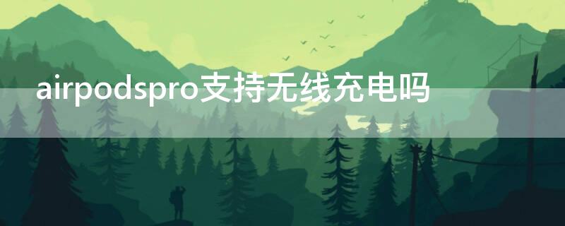 airpodspro支持无线充电吗 airpodspro支持无线充电不