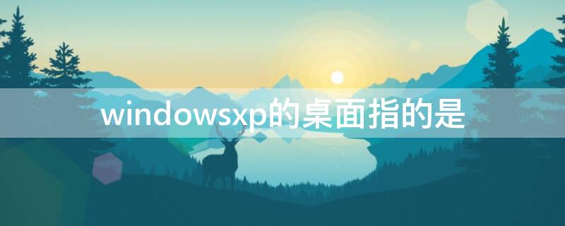 windowsxp的桌面指的是