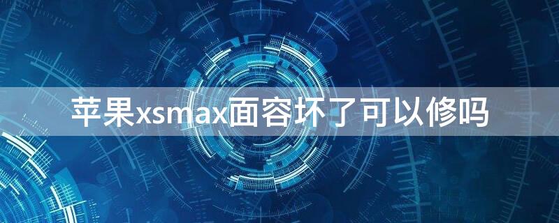 iPhonexsmax面容坏了可以修吗（iphone xs max面容坏了能修吗）