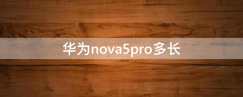 华为nova5pro多长（华为nova5pro多长多宽）
