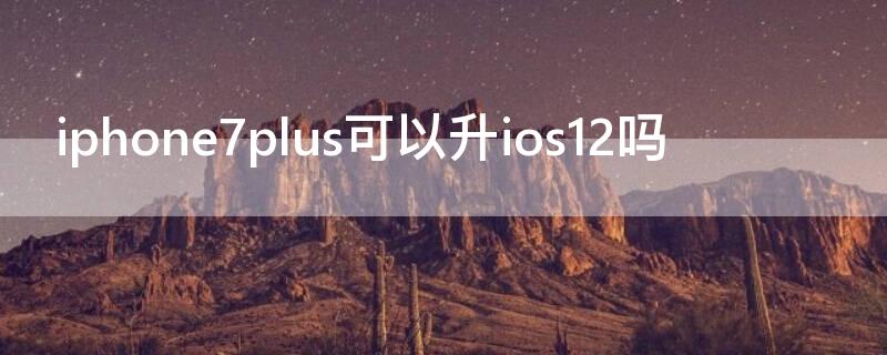 iPhone7plus可以升ios12吗（苹果7plus怎么升级ios12）