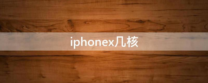 iPhonex几核（iphonex几核心）