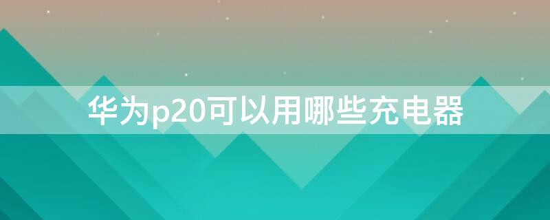 华为p20可以用哪些充电器（华为p20用什么充电器）