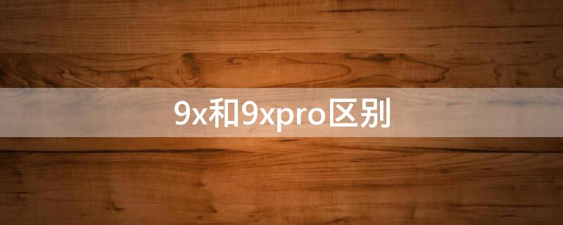 9x和9xpro区别（9x与9xpro有什么区别）