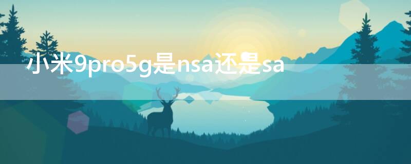 小米9pro5g是nsa还是sa 小米9 nsa