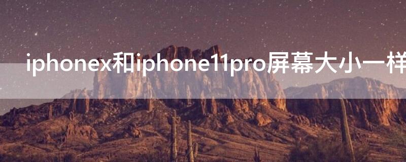 iPhonex和iPhone11pro屏幕大小一样吗（iphonexs和iphone11pro屏幕一样大吗）