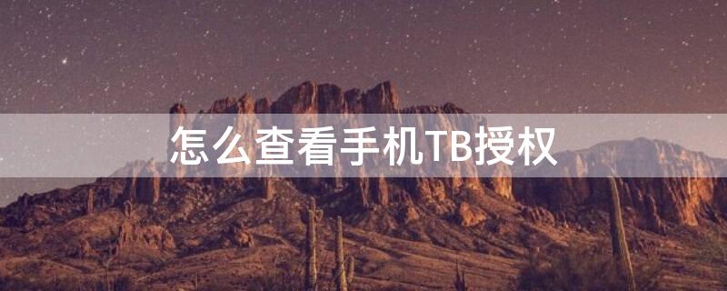 怎么查看手机TB授权（怎么查看手机tb授权记录）