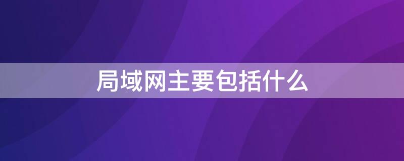 局域网主要包括什么（局域网主要包括什么设备）