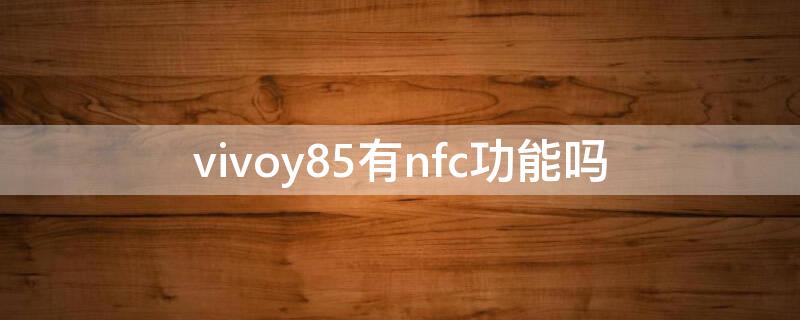 vivoy85有nfc功能吗（vivo y85a有没有nfc）