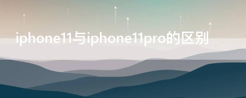 iPhone11与iPhone11pro的区别（iphone11和iphone11pro有区别吗）