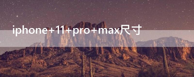 iPhone 11 pro max尺寸