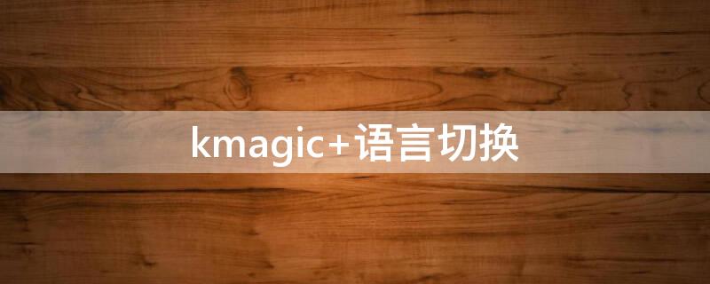 kmagic 语言切换