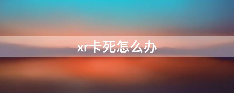 xr卡死怎么办 xr卡了什么原因