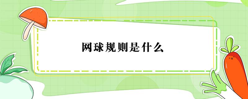 网球规则是什么 网球规则是什么意思