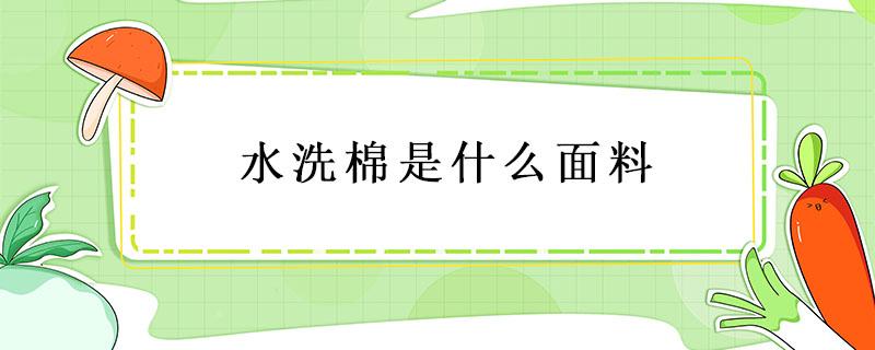 水洗棉是什么面料（水洗棉是什么面料,水洗棉好不好）