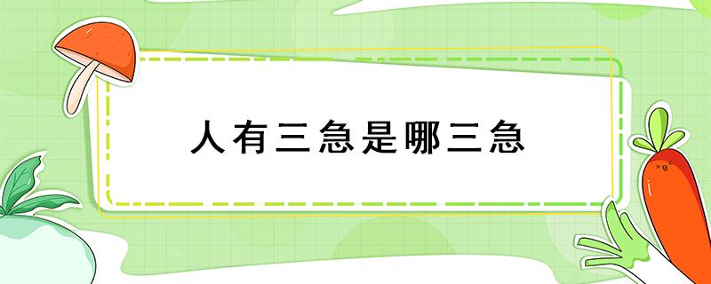 人有三急是哪三急（人有三急是哪三急正确说法）