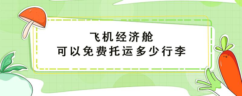 飞机经济舱可以免费托运多少行李（24寸箱子能免费托运吗）