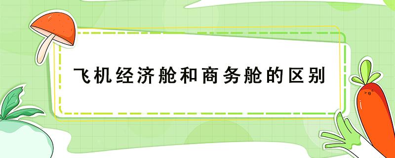 飞机经济舱和商务舱的区别 坐飞机经济舱和商务舱有什么区别