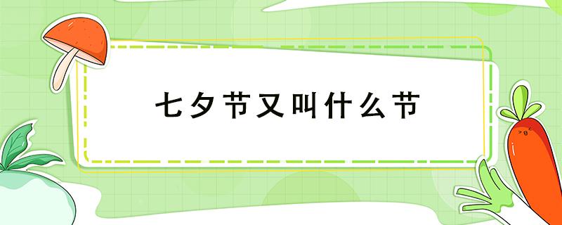 七夕节又叫什么节（七夕节又叫什么节目）