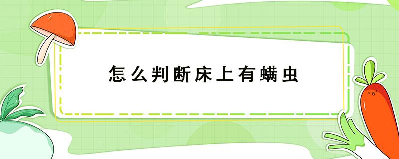 怎么判断床上有螨虫（怎么判断床上有螨虫还是跳蚤）