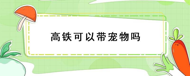 高铁可以带宠物吗（高铁可以带宠物吗办托运多少钱）