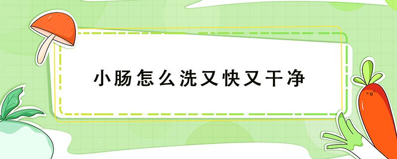 小肠怎么洗又快又干净（小肠怎么洗又快又干净吃又脆）