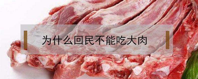 为什么回民不能吃大肉