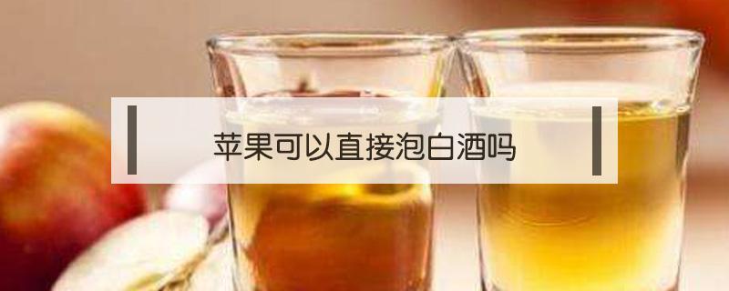 苹果可以直接泡白酒吗 苹果可以泡果酒吗