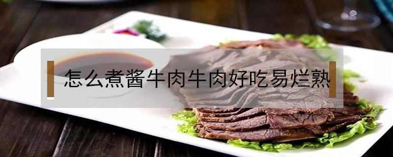 怎么煮酱牛肉牛肉好吃易烂熟（怎么炖酱牛肉好吃易烂熟）