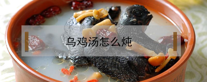 乌鸡汤怎么炖