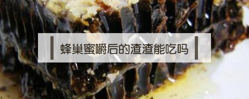 蜂巢蜜嚼后的渣渣能吃吗（蜂巢蜜嚼后的渣渣能干嘛）