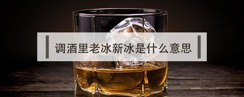 调酒里老冰新冰是什么意思 调酒的冰为什么叫老冰