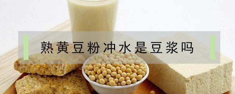 熟黄豆粉冲水是豆浆吗 黄豆粉煮熟是豆浆吗