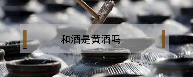 和酒是黄酒吗