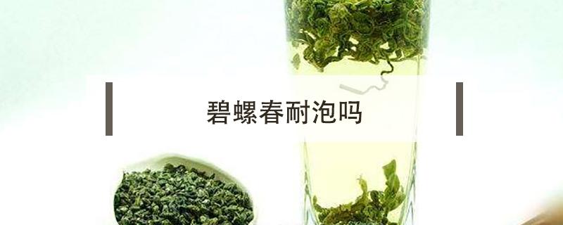 碧螺春耐泡吗 碧螺春不耐泡