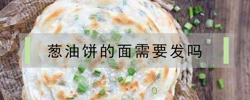 葱油饼的面需要发吗