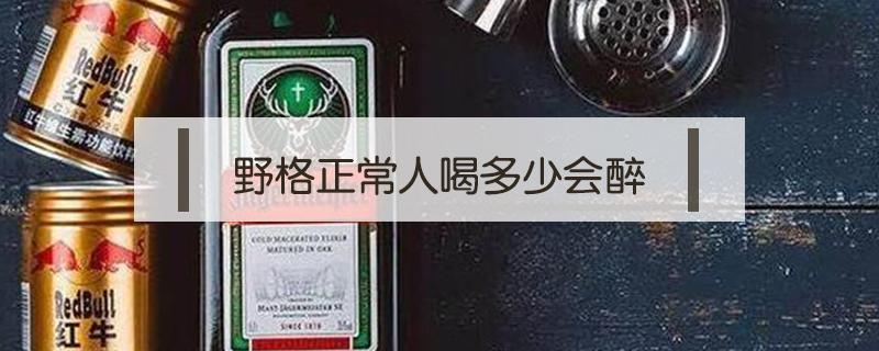 野格正常人喝多少会醉（野格酒喝多少能醉）