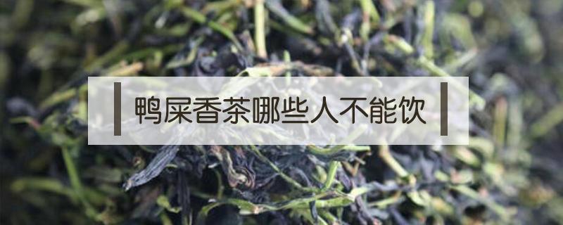 鸭屎香茶哪些人不能饮 鸭屎香茶真的有鸭屎吗