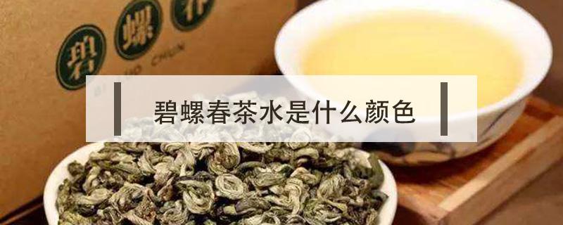 碧螺春茶水是什么颜色（碧螺春茶是什么颜色的）