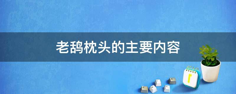 老鸹枕头的主要内容（老鸹枕头讲了一件什么事）