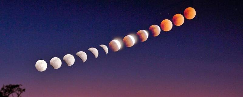 月全食的时候月亮是什么颜色的（月全食的时候月亮是什么颜色的图片）