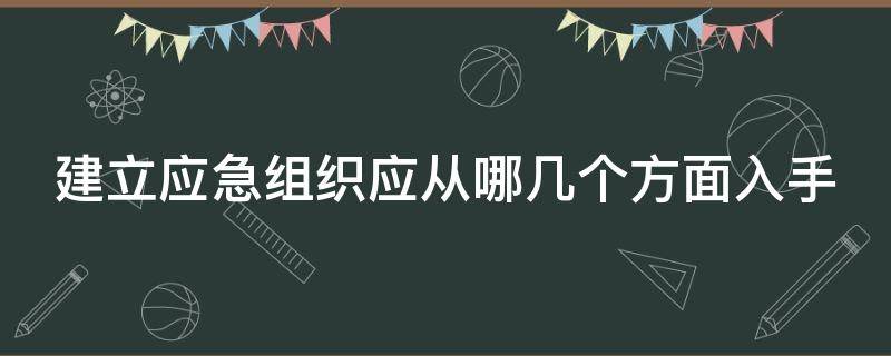 建立应急组织应从哪几个方面入手（建立应急组织应从哪几个方面入手工作）