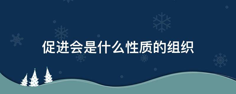 促进会是什么性质的组织（促进会是干什么的）