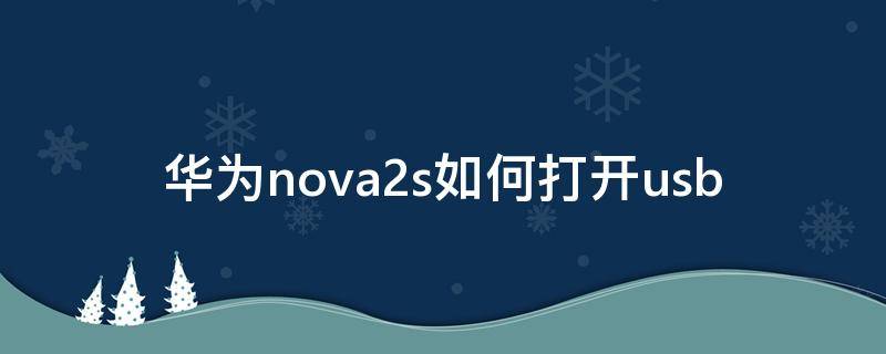 华为nova2s如何打开usb 华为nova2s如何打开悬浮窗